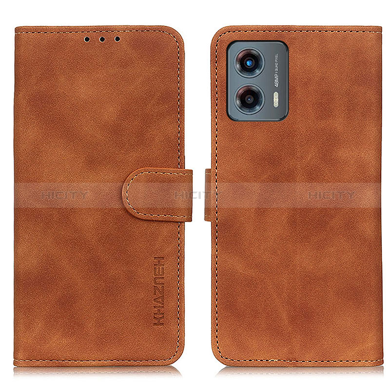 Handytasche Stand Schutzhülle Flip Leder Hülle K03Z für Motorola Moto G 5G (2023) Braun