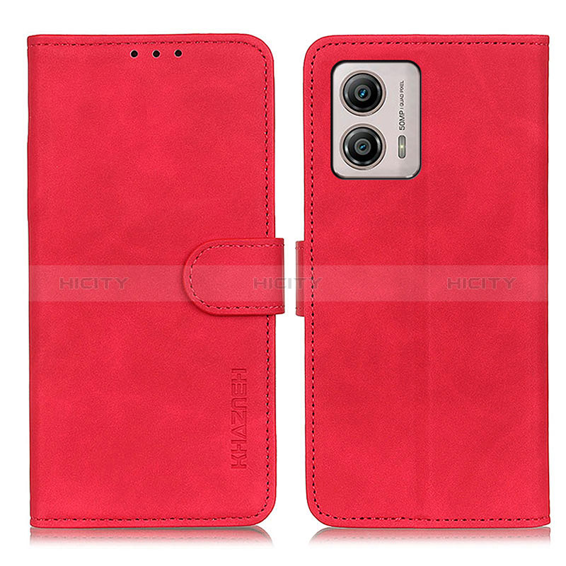 Handytasche Stand Schutzhülle Flip Leder Hülle K03Z für Motorola Moto G53 5G Rot