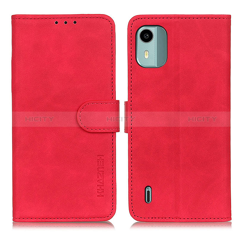 Handytasche Stand Schutzhülle Flip Leder Hülle K03Z für Nokia C12 Pro Rot