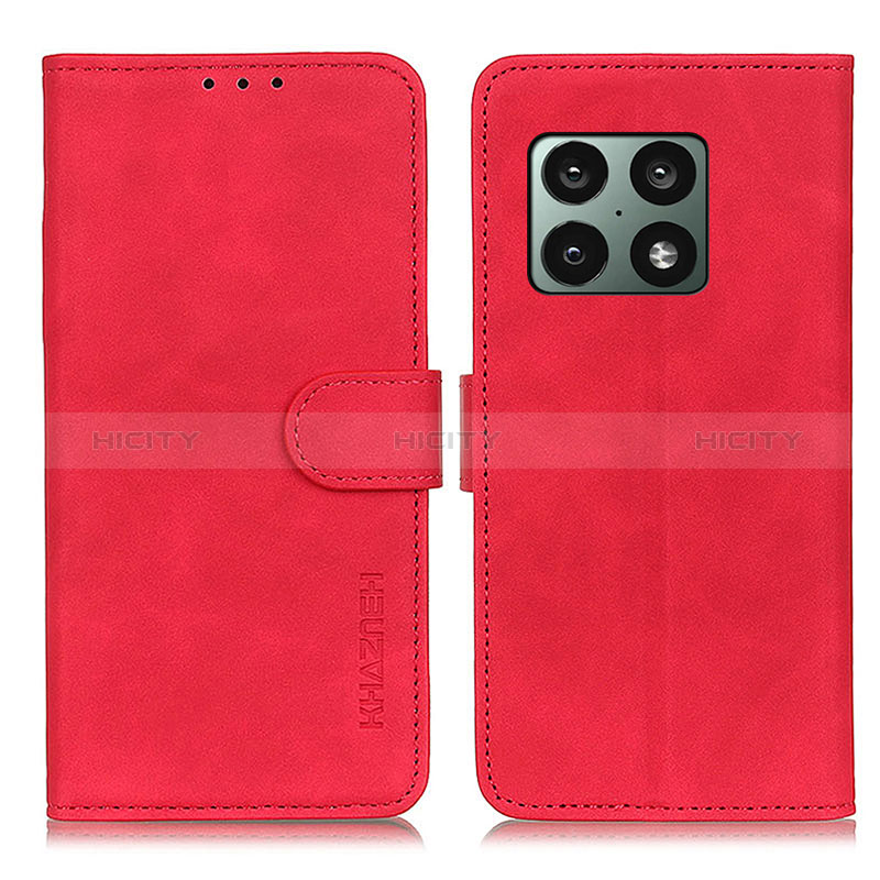 Handytasche Stand Schutzhülle Flip Leder Hülle K03Z für OnePlus 10 Pro 5G Rot Plus