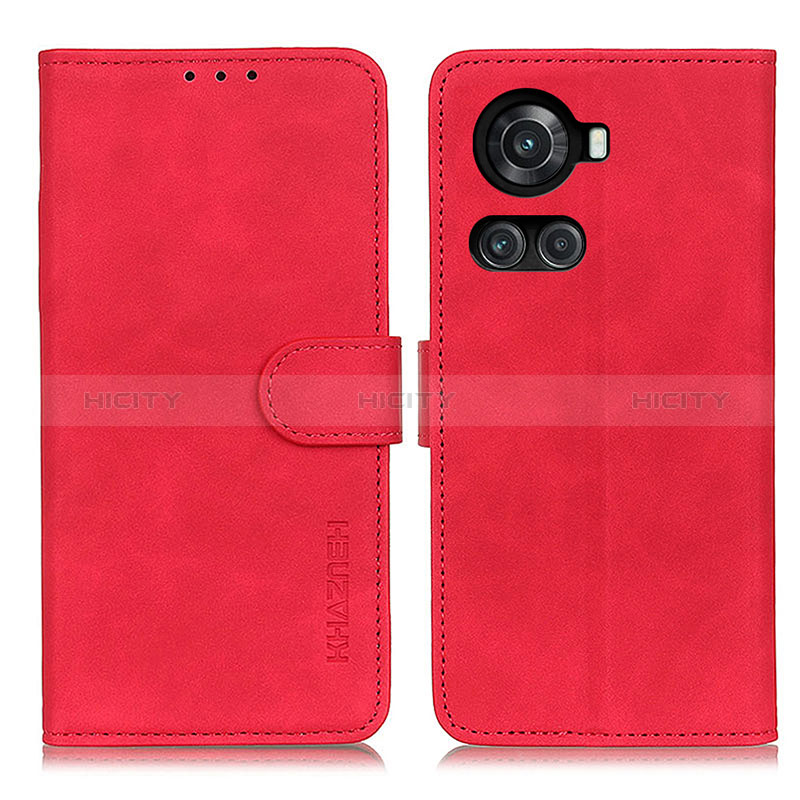 Handytasche Stand Schutzhülle Flip Leder Hülle K03Z für OnePlus 10R 5G Rot Plus