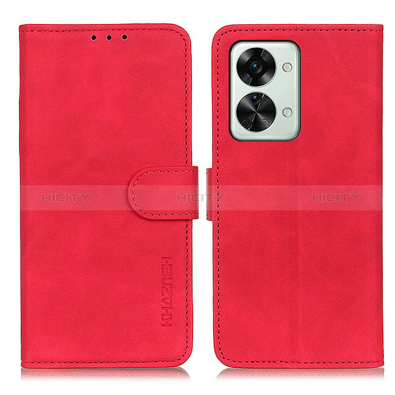 Handytasche Stand Schutzhülle Flip Leder Hülle K03Z für OnePlus Nord 2T 5G Rot