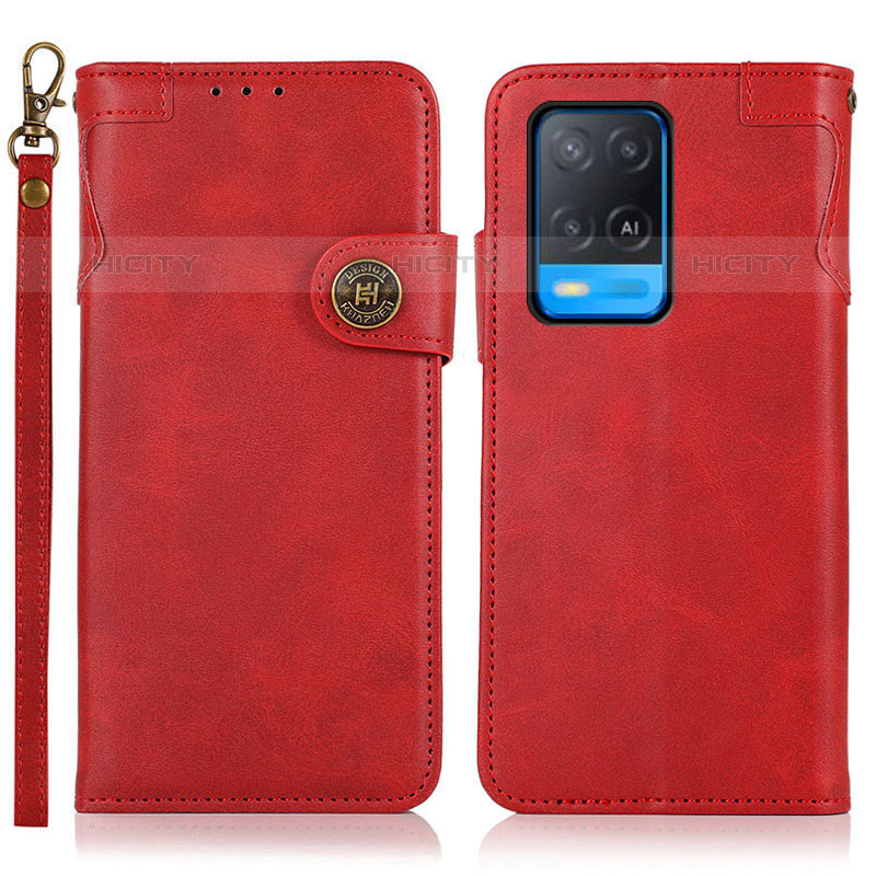 Handytasche Stand Schutzhülle Flip Leder Hülle K03Z für Oppo A54 4G Rot