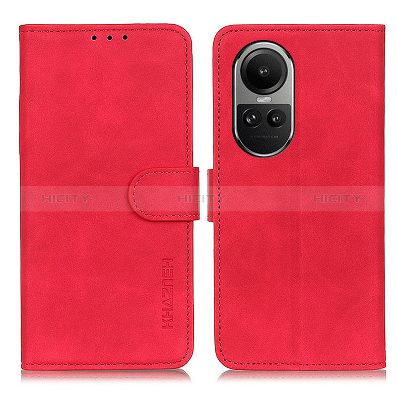 Handytasche Stand Schutzhülle Flip Leder Hülle K03Z für Oppo Reno10 5G Rot Plus