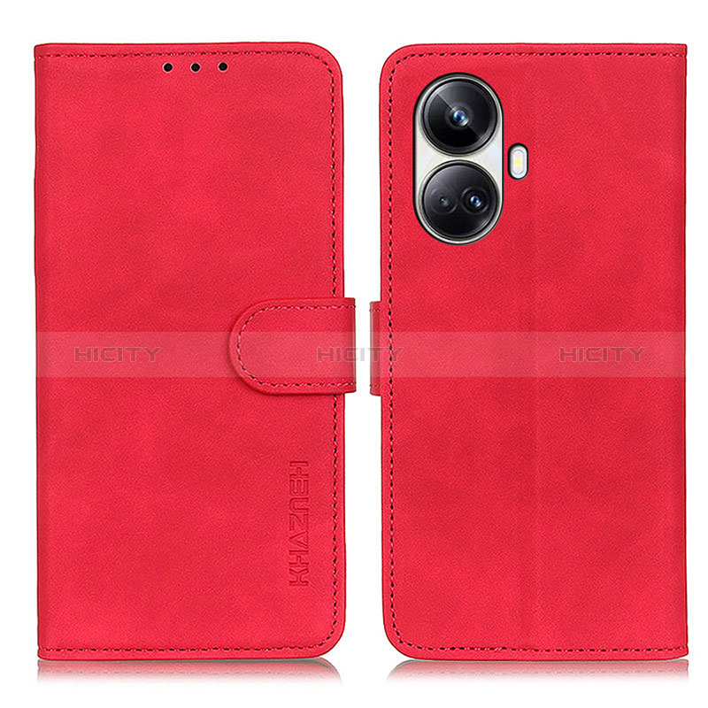 Handytasche Stand Schutzhülle Flip Leder Hülle K03Z für Realme 10 Pro+ Plus 5G Rot Plus