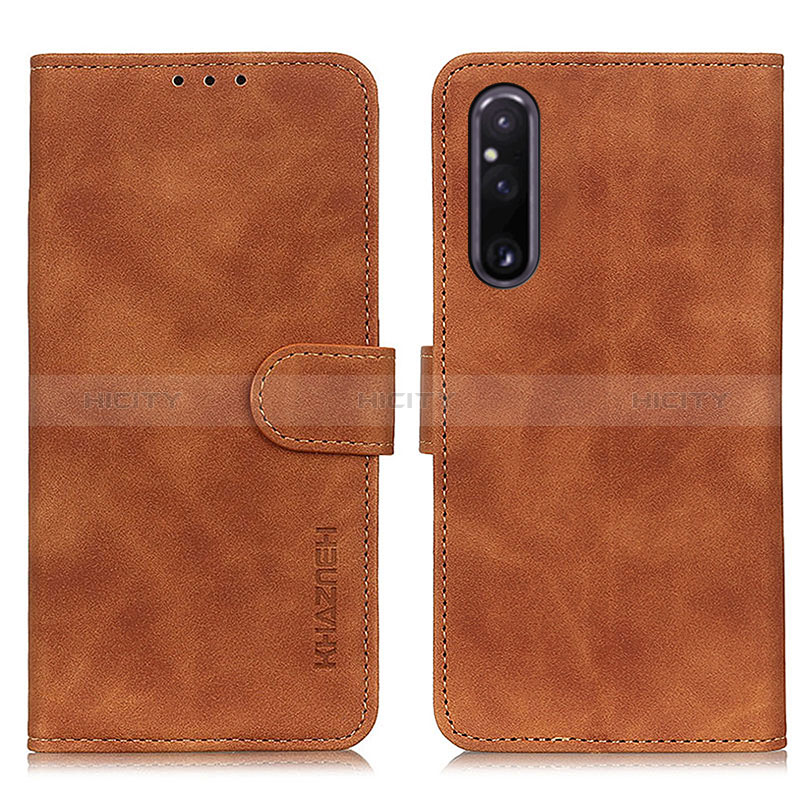 Handytasche Stand Schutzhülle Flip Leder Hülle K03Z für Sony Xperia 1 V Braun