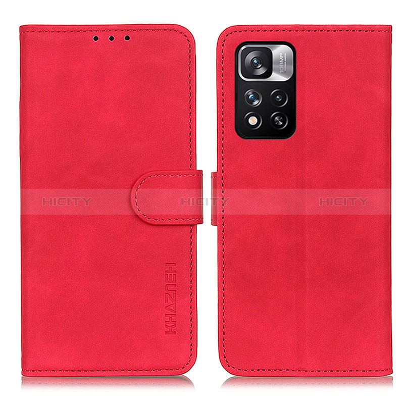 Handytasche Stand Schutzhülle Flip Leder Hülle K03Z für Xiaomi Mi 11i 5G (2022) Rot Plus