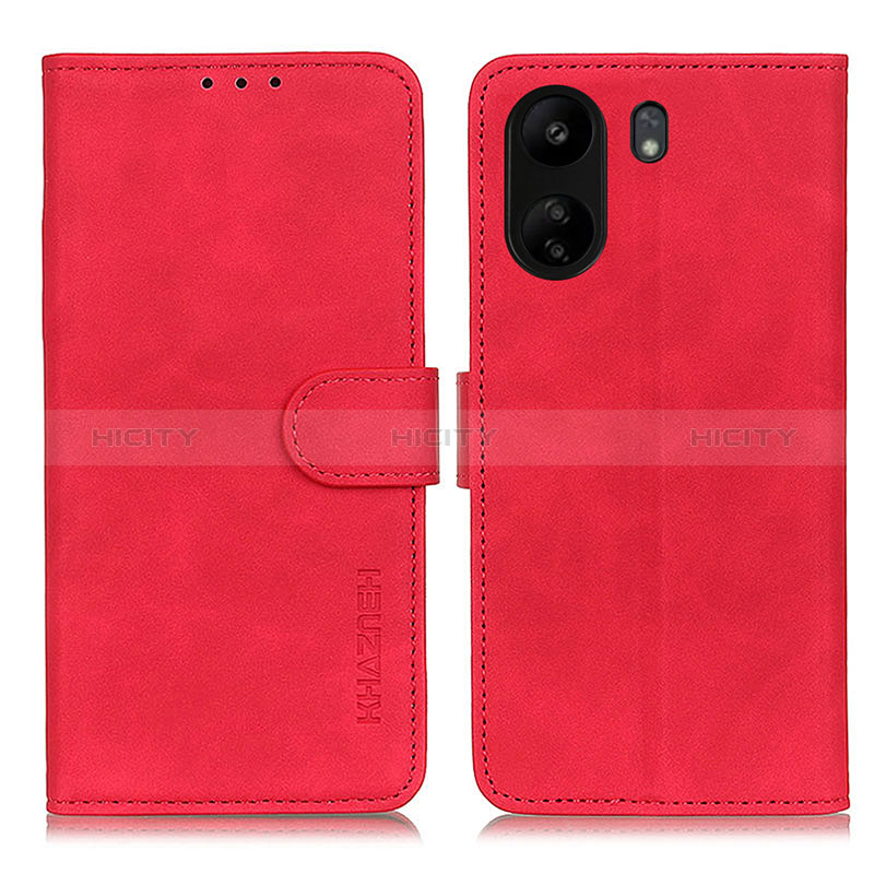 Handytasche Stand Schutzhülle Flip Leder Hülle K03Z für Xiaomi Poco C65 Rot