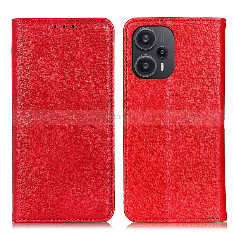 Handytasche Stand Schutzhülle Flip Leder Hülle K03Z für Xiaomi Poco F5 5G Rot