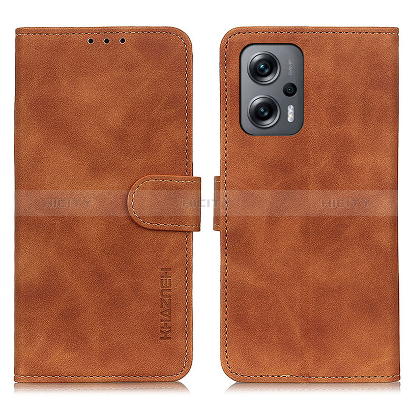 Handytasche Stand Schutzhülle Flip Leder Hülle K03Z für Xiaomi Redmi Note 11T Pro+ Plus 5G Braun