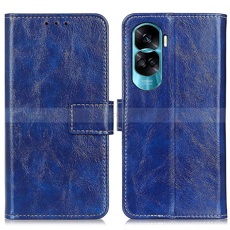 Handytasche Stand Schutzhülle Flip Leder Hülle K04Z für Huawei Honor 90 Lite 5G Blau Plus