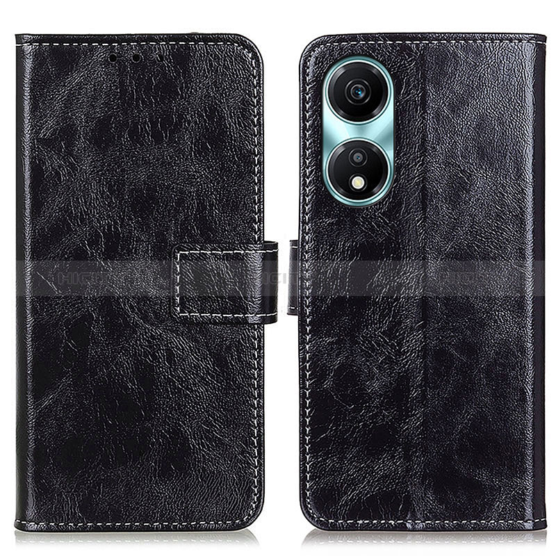 Handytasche Stand Schutzhülle Flip Leder Hülle K04Z für Huawei Honor X5 Plus Schwarz Plus