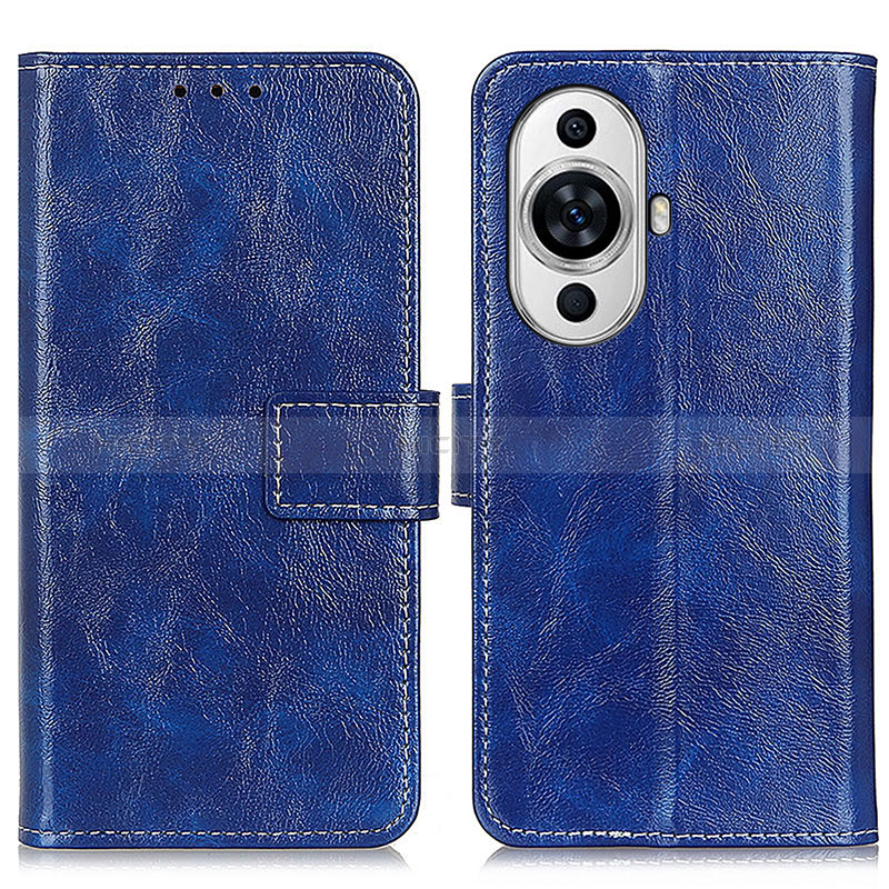 Handytasche Stand Schutzhülle Flip Leder Hülle K04Z für Huawei Nova 11 Blau