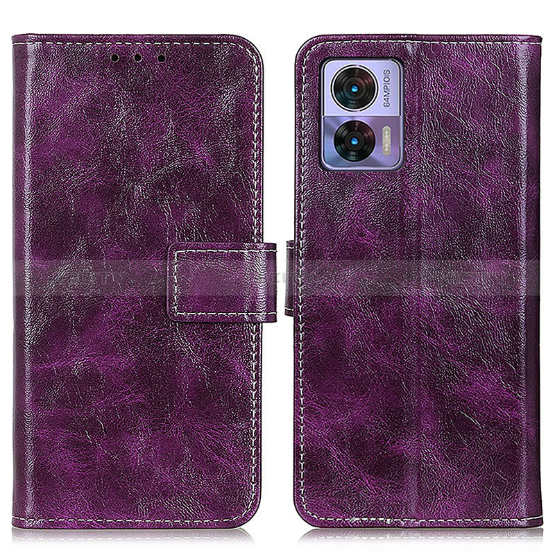 Handytasche Stand Schutzhülle Flip Leder Hülle K04Z für Motorola Moto Edge 30 Neo 5G Violett