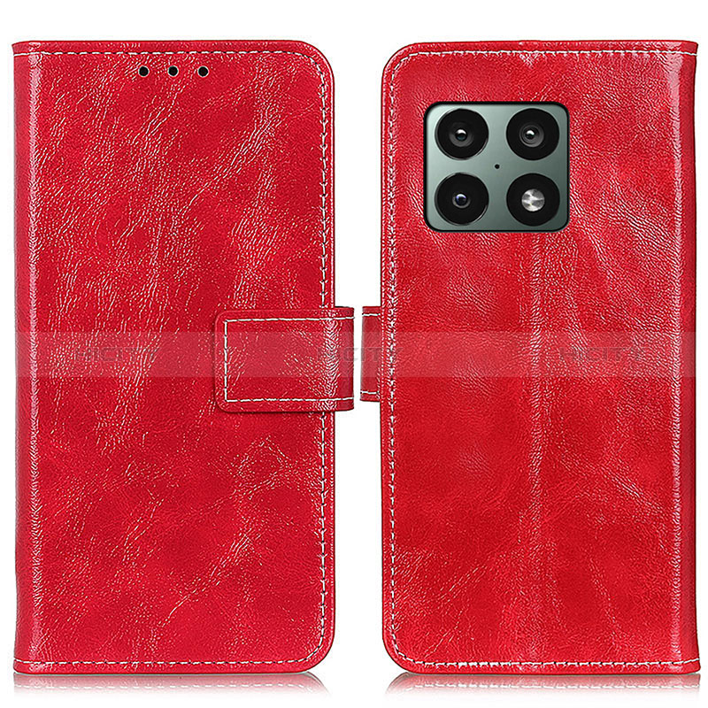 Handytasche Stand Schutzhülle Flip Leder Hülle K04Z für OnePlus 10 Pro 5G Rot