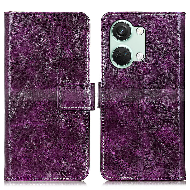 Handytasche Stand Schutzhülle Flip Leder Hülle K04Z für OnePlus Nord 3 5G Violett Plus