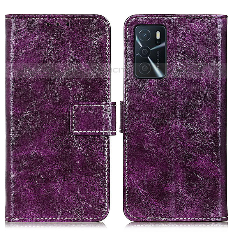 Handytasche Stand Schutzhülle Flip Leder Hülle K04Z für Oppo A16s Violett