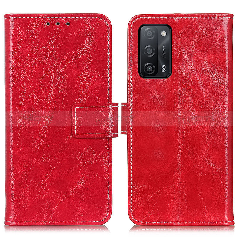 Handytasche Stand Schutzhülle Flip Leder Hülle K04Z für Oppo A56 5G Rot