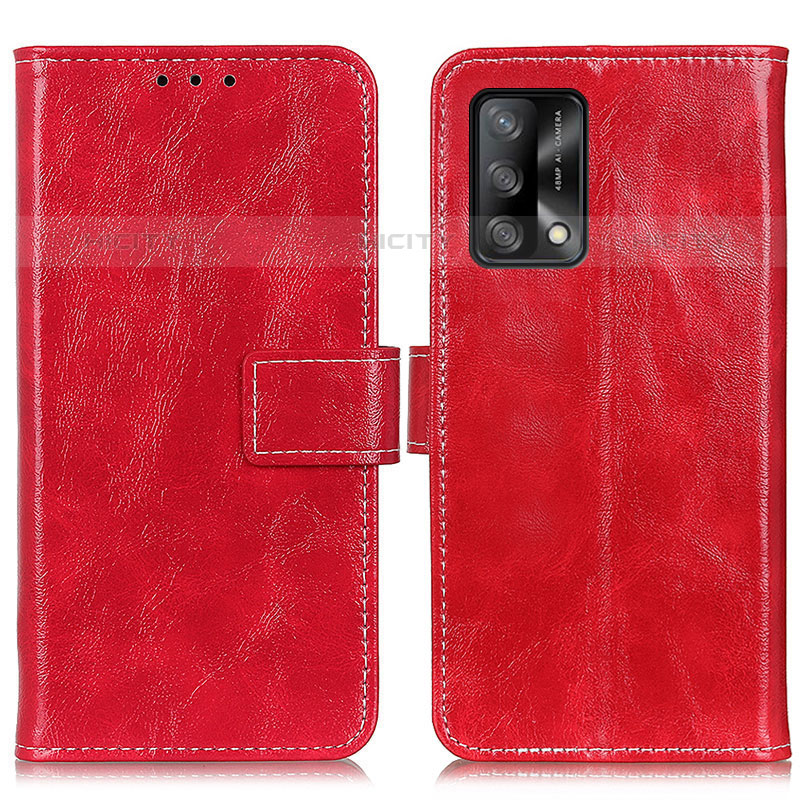 Handytasche Stand Schutzhülle Flip Leder Hülle K04Z für Oppo A74 4G Rot