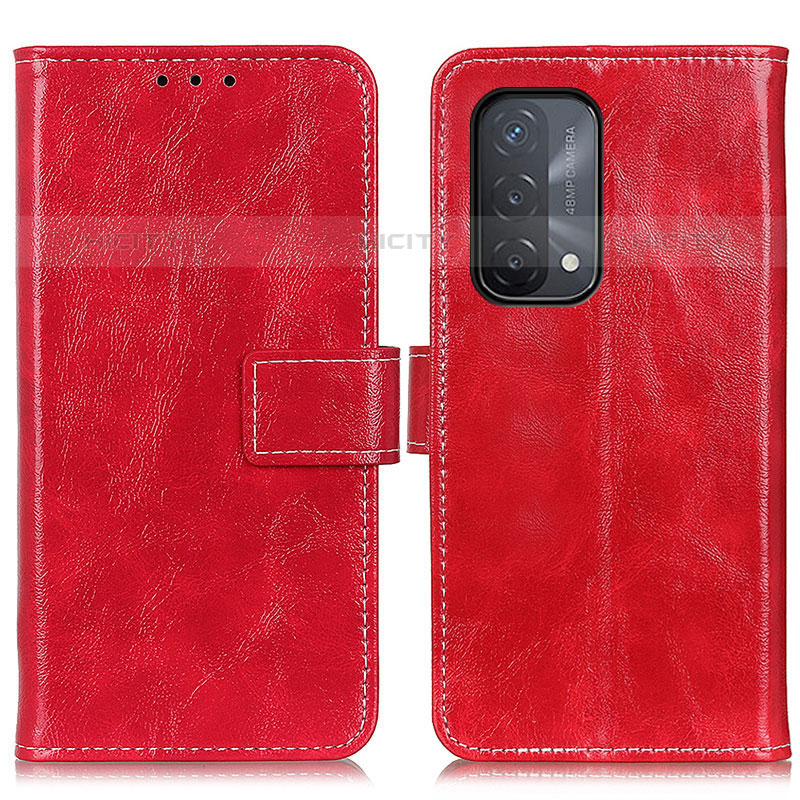 Handytasche Stand Schutzhülle Flip Leder Hülle K04Z für Oppo A93 5G Rot Plus