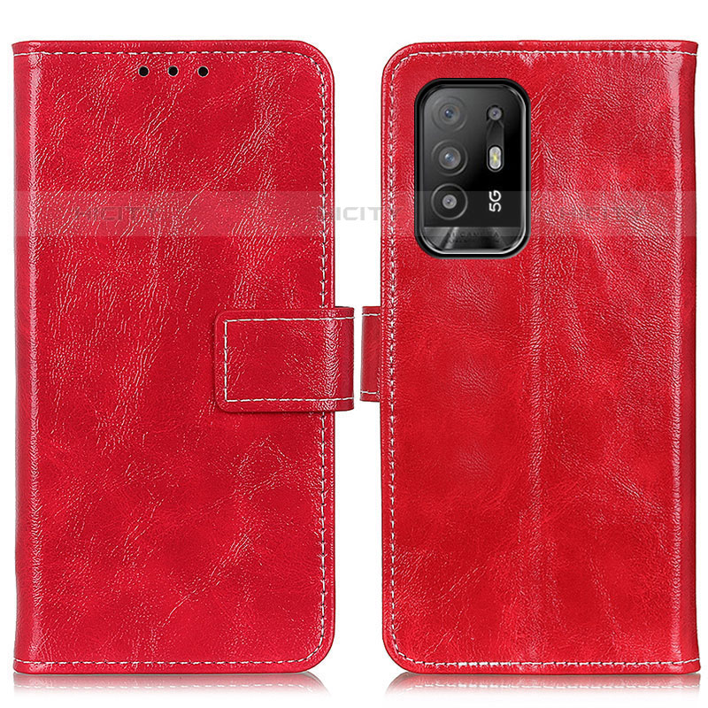 Handytasche Stand Schutzhülle Flip Leder Hülle K04Z für Oppo A95 5G Rot