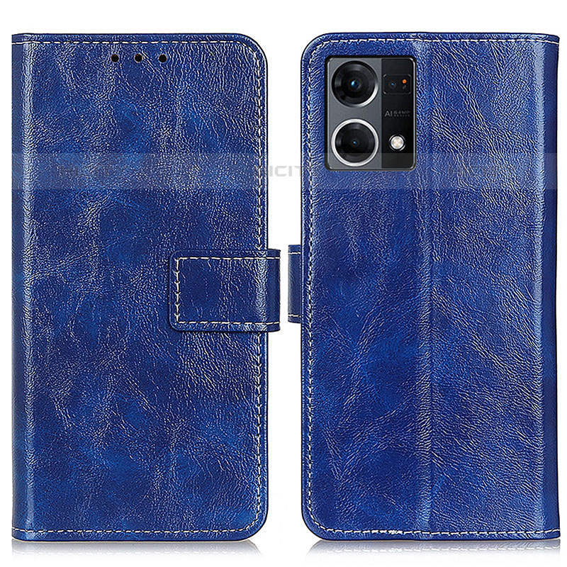 Handytasche Stand Schutzhülle Flip Leder Hülle K04Z für Oppo F21 Pro 4G Blau