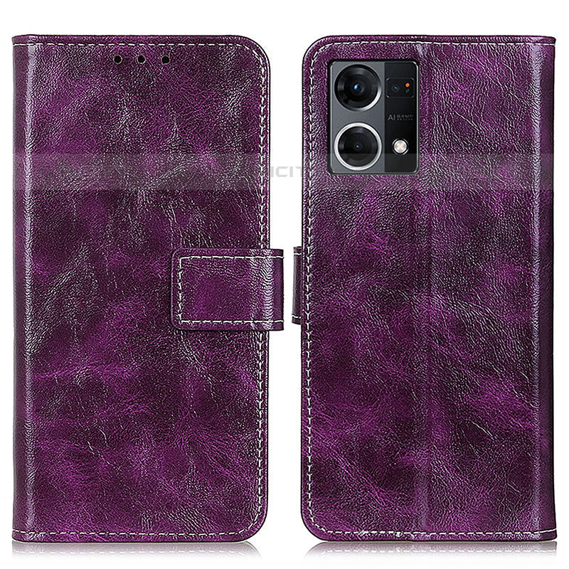 Handytasche Stand Schutzhülle Flip Leder Hülle K04Z für Oppo F21s Pro 4G Violett Plus