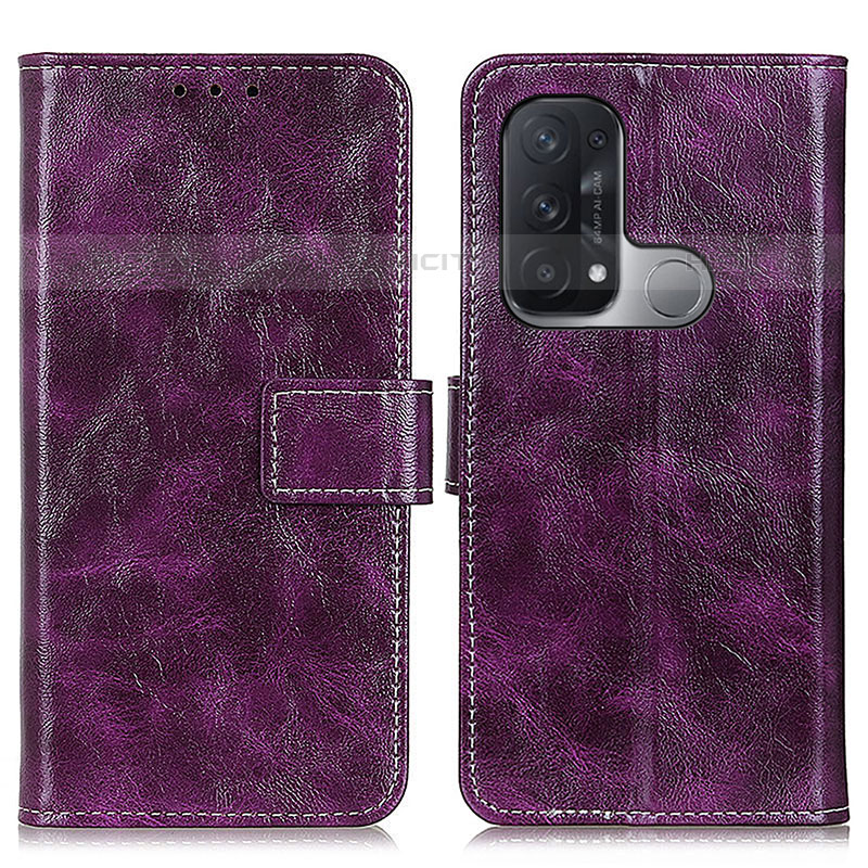 Handytasche Stand Schutzhülle Flip Leder Hülle K04Z für Oppo Reno5 A Violett Plus