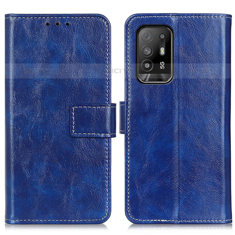 Handytasche Stand Schutzhülle Flip Leder Hülle K04Z für Oppo Reno5 Z 5G Blau Plus