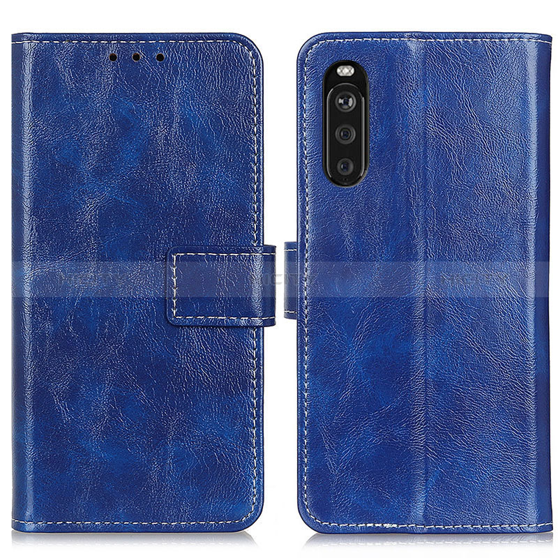 Handytasche Stand Schutzhülle Flip Leder Hülle K04Z für Sony Xperia 10 III Blau