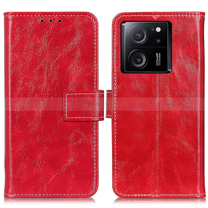 Handytasche Stand Schutzhülle Flip Leder Hülle K04Z für Xiaomi Mi 13T 5G Rot Plus