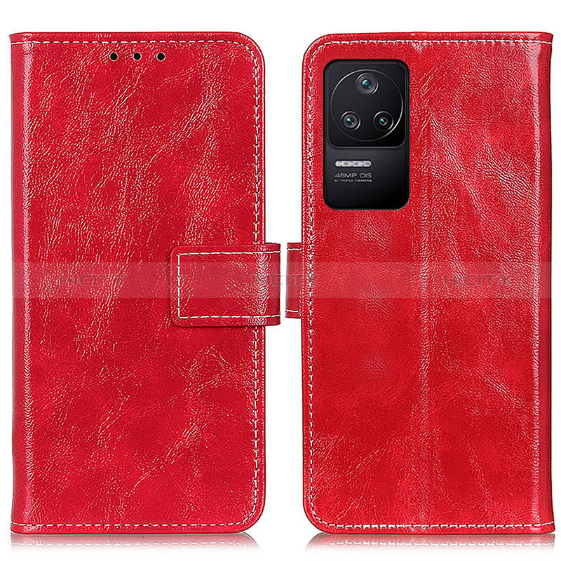 Handytasche Stand Schutzhülle Flip Leder Hülle K04Z für Xiaomi Redmi K40S 5G Rot