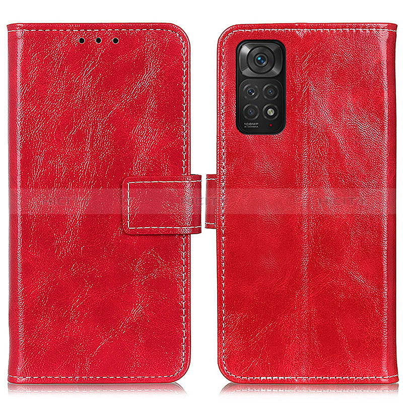 Handytasche Stand Schutzhülle Flip Leder Hülle K04Z für Xiaomi Redmi Note 11S 4G Rot Plus