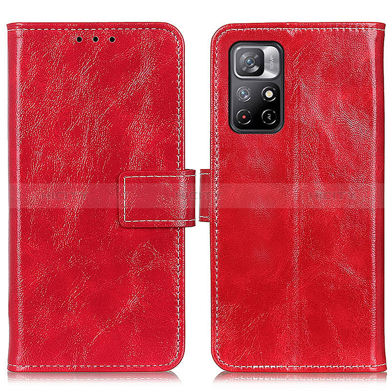 Handytasche Stand Schutzhülle Flip Leder Hülle K04Z für Xiaomi Redmi Note 11T 5G Rot