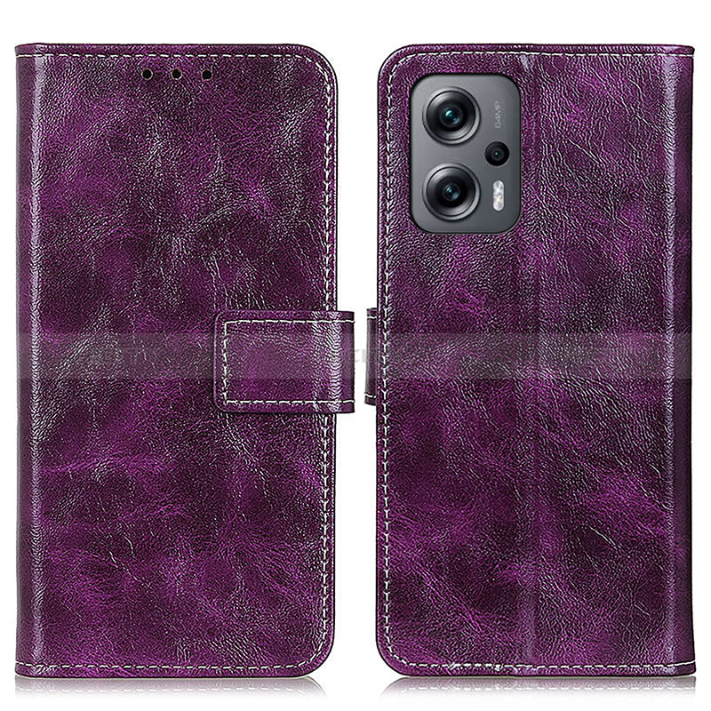 Handytasche Stand Schutzhülle Flip Leder Hülle K04Z für Xiaomi Redmi Note 11T Pro 5G Violett