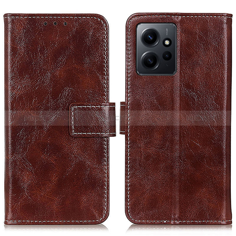 Handytasche Stand Schutzhülle Flip Leder Hülle K04Z für Xiaomi Redmi Note 12 4G Braun