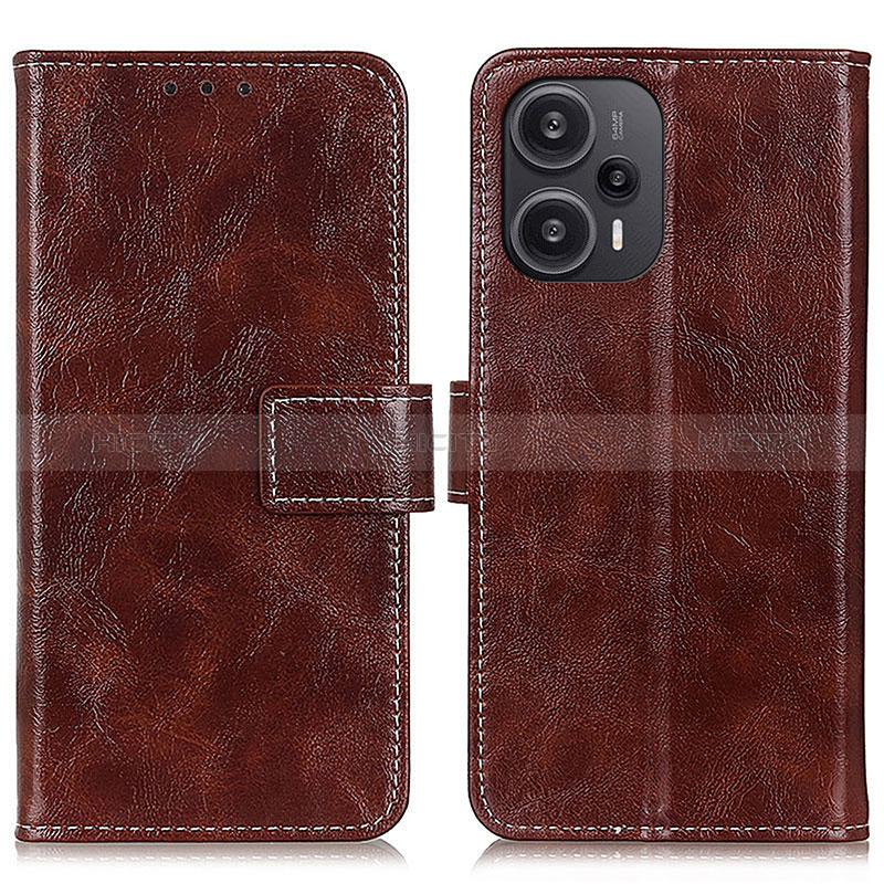 Handytasche Stand Schutzhülle Flip Leder Hülle K04Z für Xiaomi Redmi Note 12 Turbo 5G Braun