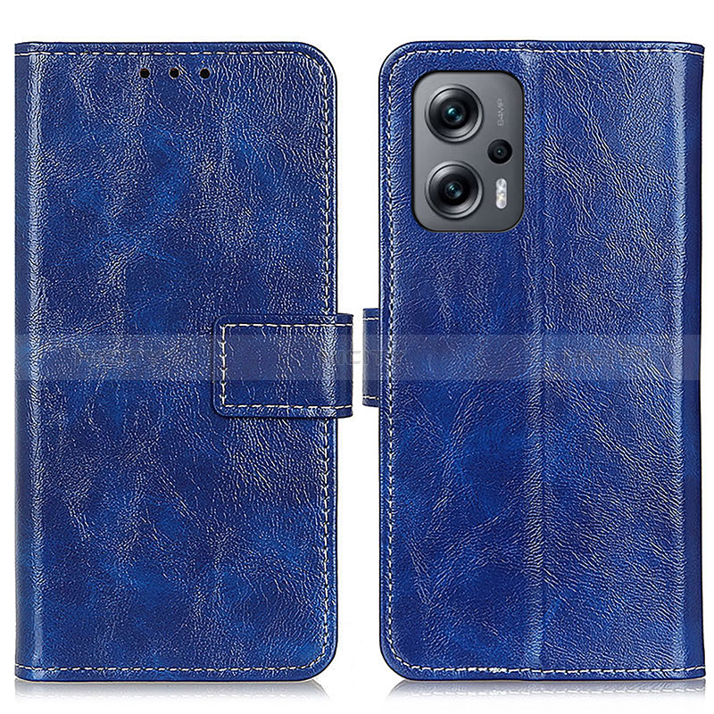 Handytasche Stand Schutzhülle Flip Leder Hülle K04Z für Xiaomi Redmi Note 12T Pro 5G Blau