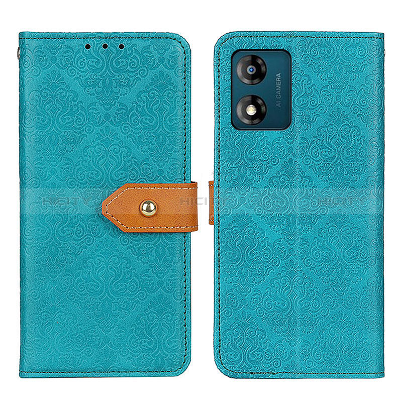 Handytasche Stand Schutzhülle Flip Leder Hülle K05Z für Motorola Moto E13 groß