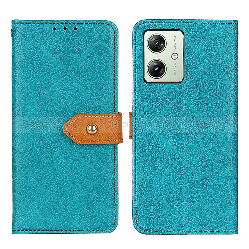 Handytasche Stand Schutzhülle Flip Leder Hülle K05Z für Motorola Moto G54 5G Grün