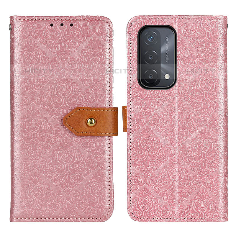 Handytasche Stand Schutzhülle Flip Leder Hülle K05Z für Oppo A93 5G Rosa