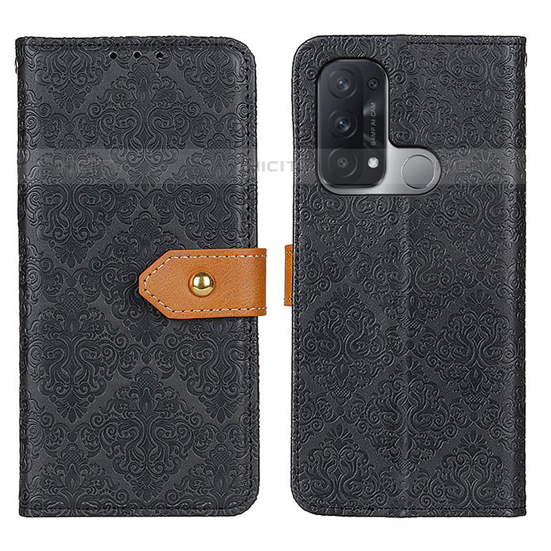 Handytasche Stand Schutzhülle Flip Leder Hülle K05Z für Oppo Reno5 A Schwarz