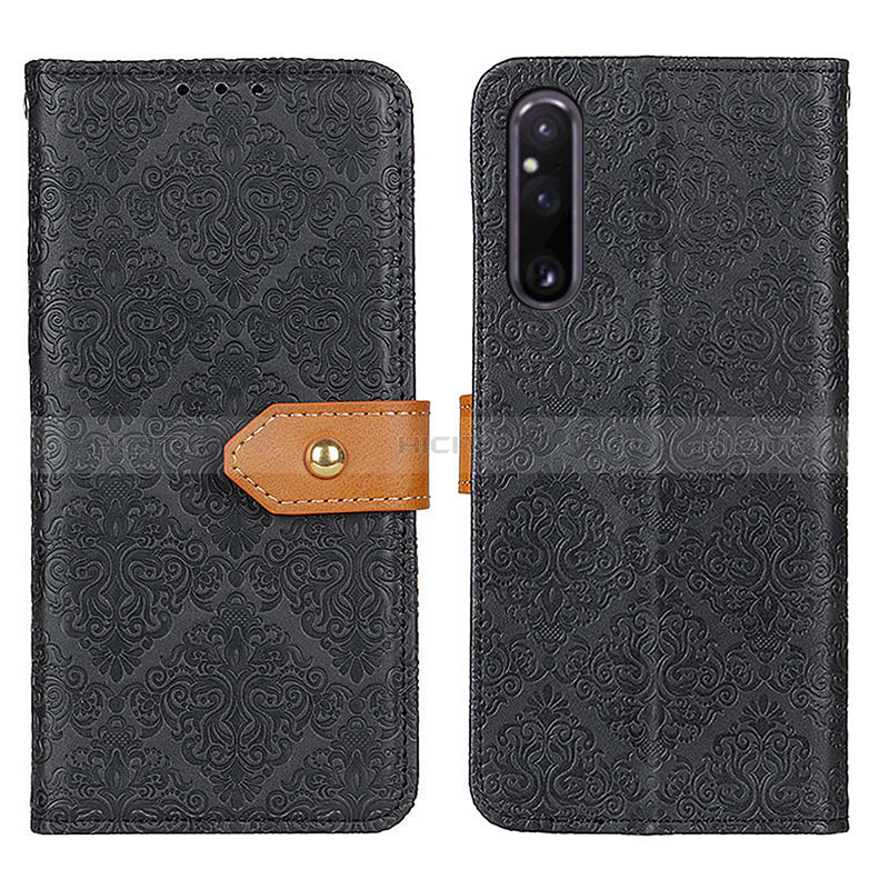 Handytasche Stand Schutzhülle Flip Leder Hülle K05Z für Sony Xperia 1 V Schwarz