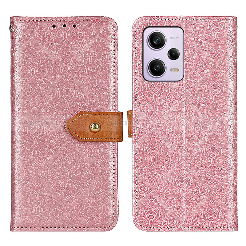 Handytasche Stand Schutzhülle Flip Leder Hülle K05Z für Xiaomi Redmi Note 12 Pro+ Plus 5G Rosa