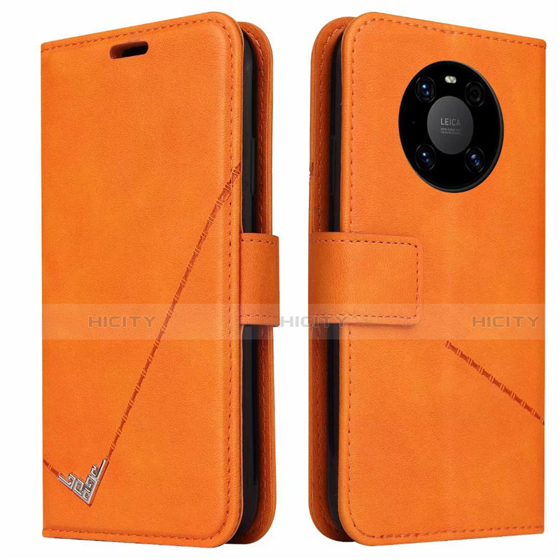 Handytasche Stand Schutzhülle Flip Leder Hülle K06 für Huawei Mate 40 Pro Orange