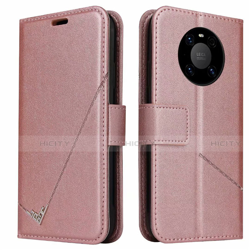 Handytasche Stand Schutzhülle Flip Leder Hülle K06 für Huawei Mate 40E Pro 4G Rosegold