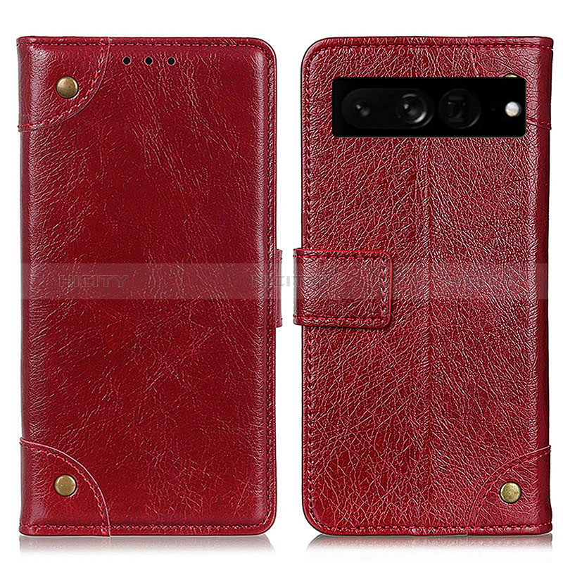 Handytasche Stand Schutzhülle Flip Leder Hülle K06Z für Google Pixel 7 Pro 5G Rot Plus