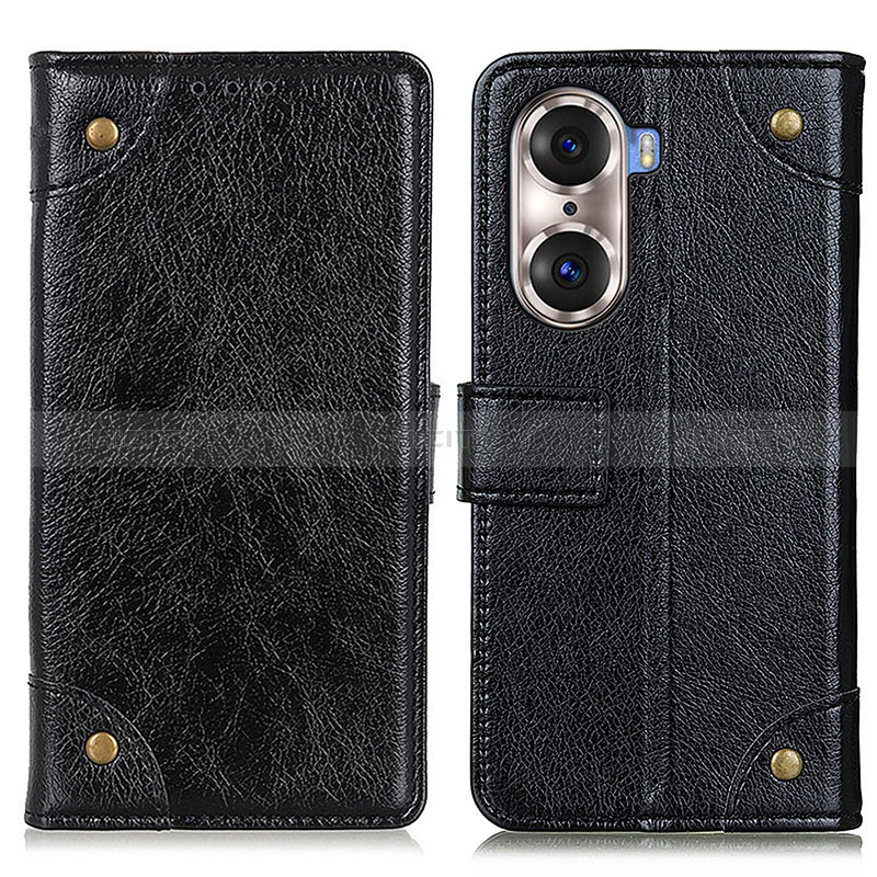 Handytasche Stand Schutzhülle Flip Leder Hülle K06Z für Huawei Honor 60 Pro 5G Schwarz