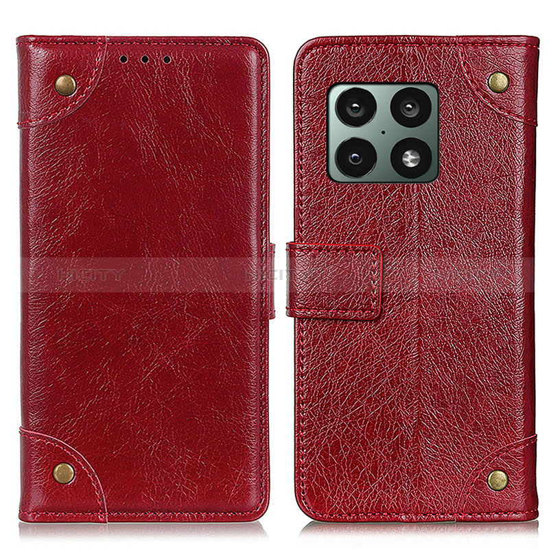 Handytasche Stand Schutzhülle Flip Leder Hülle K06Z für OnePlus 10 Pro 5G Rot Plus