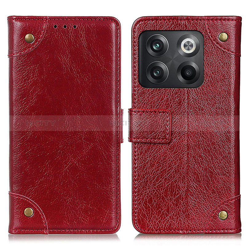 Handytasche Stand Schutzhülle Flip Leder Hülle K06Z für OnePlus 10T 5G Rot